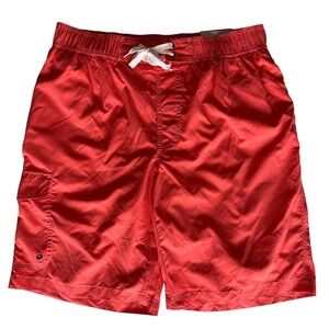 NWT‎ St Johns Bay Mens Cargo Swim Trunks Dubarry Coral Pink UPF 50+ Large